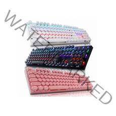 ABKO K840 조약돌 레트로 기계식키보드 블랙 청축, ABKO K840 조약돌 레트로 기계식