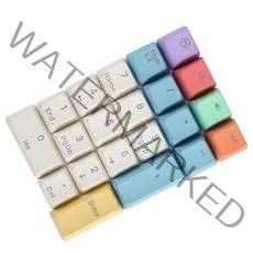 기계식 게임용 키보드 PC 데스크탑 컴퓨터용 PBT 숫자 키패드용 방진 및 방수, 21OEM용 키, 플라스틱, 화려한 블루