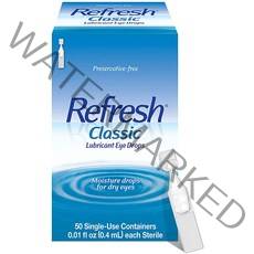 [미국]Refresh Classic 일회용눈물 인공눈물 습윤제 0.4ml x 50개, 1박스