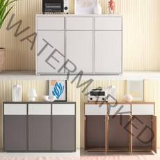 두호비 와이엠스토리 슈가 3칸 정수기 다이 선반 휴지통 주방 수납장 두호비, 오크화이트