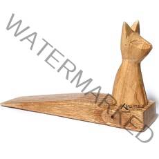 WW원목 도어스토퍼 고양이 도어스토퍼, 우드