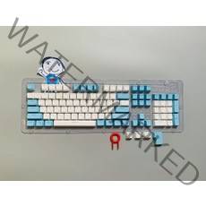 롤 키보드 프로페셔널 게임키보드 게이밍 기계식 키보드 키캡 세트 OEM 백라이트 2 색 ABS 퍼플 화이트 61, 한개옵션2, 06 white and blue, 한개옵션1