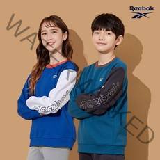 리복키즈 REEBOK 리복키즈 주니어 기모 맨투맨 블루