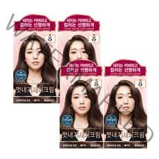 려 우아채 멋내기 새치 염색제, 5N 자연갈색, 4개