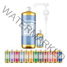 닥터브로너스 캐스틸 솝 950ml+60ml+펌프 세트 12종 택1, 그린티 950ml+60ml+펌프