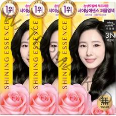 미쟝센 샤이닝 에센스 염색제, 3N 흑갈색, 3개