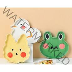 귀여운 동물모양 캐릭터접시 플레이팅 앞접시 디저트 브런치 예쁜그릇 홈파티, 오리