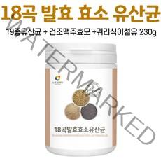 효소유산균 분말 발효효소 유산균 가루 프로바이오틱스 19종 혼합 유산균분말 소화 효소 귀리 식이섬유 곡류 쉐이크 먹는 방법 남성 여성 성인 중년, 1개, 230g