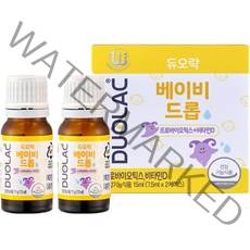듀오락 베이비 드롭 프로바이오틱스 플러스 비타민D, 7.5ml, 2개