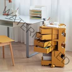 북유럽 보비트롤리 이동식 수납장 선반 회전 트롤리 바퀴달린 수납 정리함 주방카트, BX
