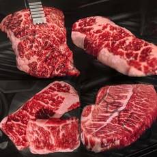 고기아찌 솔트에이징 미국산 소고기3종 세트 450g(냉장) 등심+부채살+살치살, 1세트