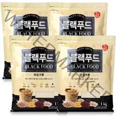 블랙푸드 미숫가루 1kg x4개 곡물명가 선식
