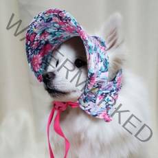PETCA 반려동물 플라워 강아지 고양이 썬캡 모자, A