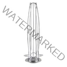 솔리드룸 회전 타워형 네스프레소 커피캡슐 곡선거치대, 실버, 1개