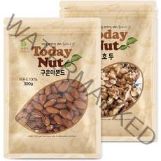투데이넛 구운아몬드 300g + 호두 250g, 1세트