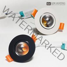 LED 다운라이트 2인치 5W COB 화이트 블랙 커버 플리커프리 가구 매입등 매립등 할로겐, 전구색 - 따뜻한노란빛