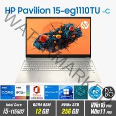 HP 파빌리온 15-eg1110TU + Win10 Pro / Win11 Pro 포함, 12GB, 256GB, 11세대 인텔 코어i5 1155G7, 내추럴 실버