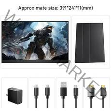 포터블 가성비 보조 모니터17.3 인치 144Hz 1080P 휴대용 모니터 IPS 게임 화면 디스플레이 유형 c HDMI PC, 03 144Hz 17.3 cover_01 미국 플러그