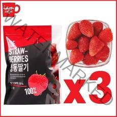 냉동딸기 1kg X 3개 [칠레산] 냉동과일 생과일주스 아이엠커피