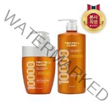 엘라스틴 프로틴클리닉 10000 단백질 고영양 샴푸 1000ml + 컨디셔너 700ml, 1세트