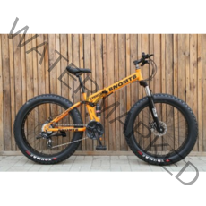 26인치 풀샥 4.0 MTB 철티비 접이식 자전거 광폭타이어, 7단, 화이트+블루