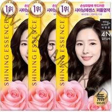 미쟝센 샤이닝 에센스 새치전용 염색제, 4N 짙은갈색, 3개