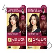 엘라스틴 살롱드컬러 와인브라운 염색약 2개