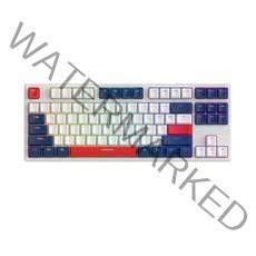 ZIYOULANG K87 유선 백색 LED 조명 게임 기계식 키보드 교체축, White Blue