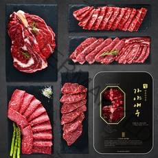 가야애우 국내산 냉장 소고기 구이용 부위 11종 단품/세트 골라담기, 세트5) 한가득세트 A