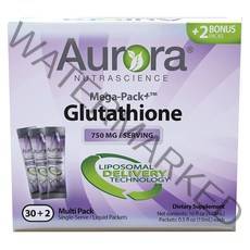 Aurora Nutrascience 메가-리포소말 글루타치온 750 mg 액상 개별 포장 32개 각 15 ml(0.5 fl oz), 750mg
