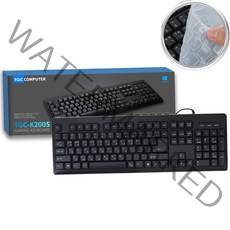 티지아이씨컴퓨터 멀티미디어 USB 유선 키보드 + 키스킨, 블랙, TGC-K200S, 일반형