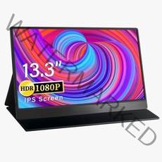 노트북모니터 휴대용 모니터 12인치 20인치 144hz 노트북 확장 13.3 12.5 인치 4K IPS 휴대용 게임 모니터, 04 XW133 1080P_04 미국 플러그