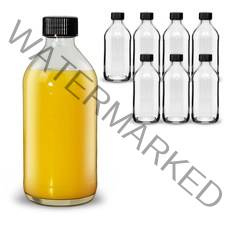 미르코리아 보스턴 B 유리병 캡PP블랙, 8개, 300ml