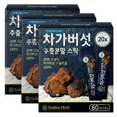 골든허브 프리미엄 차가버섯 추출분말 스틱, 1g, 180개