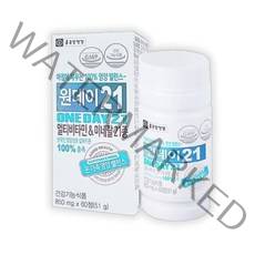 종근당건강 원데이21 멀티비타민 & 미네랄, 60정 x 2개769011 25
