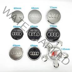 아우디 휠캡 실버 블랙 5발 Audi wheel caps 아우디용품, 1. 60mm-실버