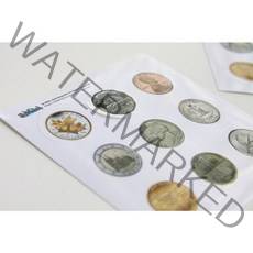 아이디얼 월드 세계동전 리무버블 칼선 스티커 5매