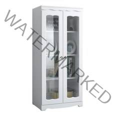 엣지퍼니처 코델 채움 유리 장식장, 아카시아화이트