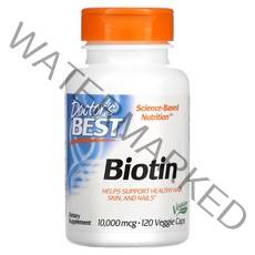 Doctor's Best 닥터스베스트 비오틴 10000mcg 베지 캡슐 120정, 10000 mcg