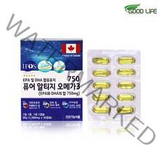 캐나다 알티지 오메가3 rtg 오매가쓰리 흡수율높은 3세대 epa dha 초임계 추출 엔쵸비 오일 원액 기름 캡슐 혈행 혈관 건강 기능 식품 홈쇼핑, 1개, 알티지오메가3[1개월분]