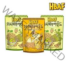 [HBAF] 바프 아몬드 190g 3봉 세트(와사비맛2봉/허니버터1봉), 단품