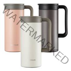 락앤락 보온보냉 테이블 머그컵 473ml 아이보리/핑크/그레이/LHC4247/손잡이 뚜껑, 테이블머그473ml그레이