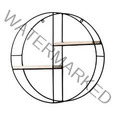 무지주 벽 선반 꼭꼬핀 ㄷ자 크리 에이 티브 철 육각 그리드 스토리지 랙 장식 홈 숍 레스토랑 인형 책 화분 디스플레이, 블랙 라운드