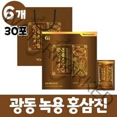 녹용홍삼 녹용 진액 6년근 홍삼 녹용즙 천궁 황기 복령 당귀 숙지황 감초 홍삼음료 홍삼파우치, 6개, 30포