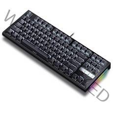 KEYXGSUL R87 RGB 핫스왑 풀윤활 게이밍 기계식 키보드 황축, 청축, 흑색 백색광
