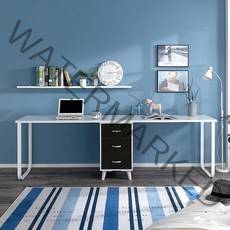 몬타나 서랍형 2인용 책상 책상 책장 책꽂이 컴퓨터책상 노트북책상 서재책상 독서책상 학생책상 공부방 독서실책상 2인책상 2인용 책상 조립식책상, 오크