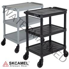 (우리주방)업소용 서빙카트 운반카트 3단카트 식당카트, 중, 검정