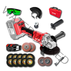 KELLSEN 무선 충전 그라인더 핸드 프리미엄 브러시리스, 10셀 배터리2개SET