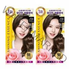 미장센 거품 퍼펙트 샤이닝염색 헬로버블 염색약 2개, 샤이닝염색6B 애쉬베이지 1+1