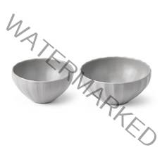 광주요 백합 1인 공기대접 2종 세트, 회색, 밥공기 + 국공기